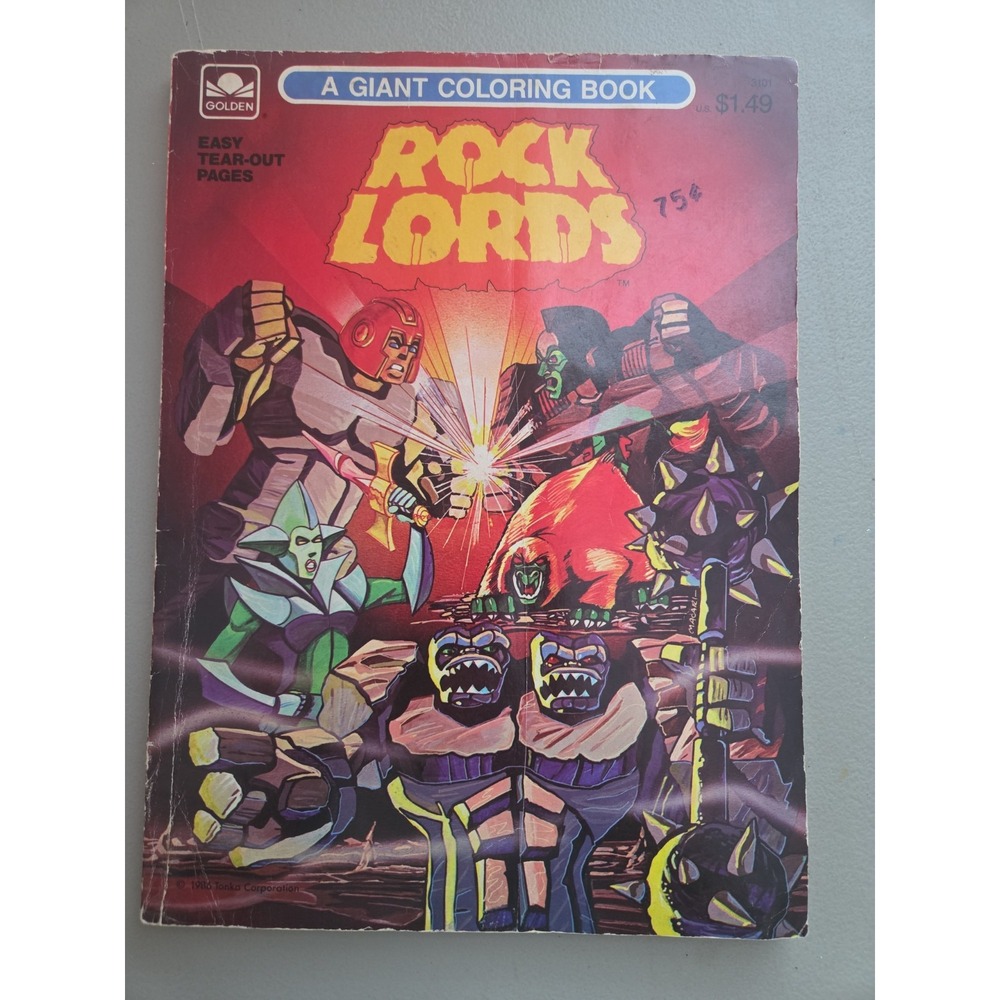 Rock Lords Giant Coloring Book 1986 Tonka Golden Book Western Tonka Vintage